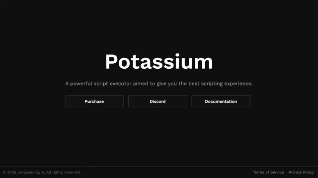 Potassium Executor, a Roblox Executor for Windows