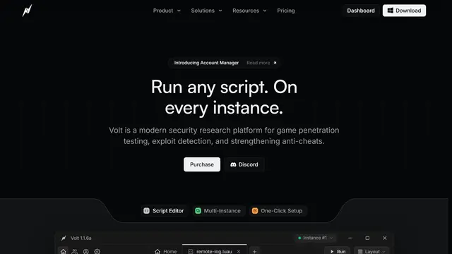 Volt Executor, a Roblox Executor for Windows